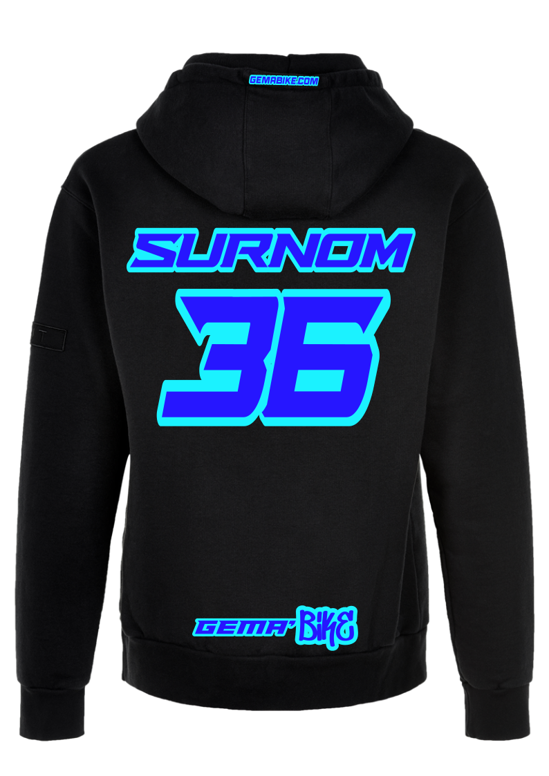 Sweat Bleu + Contour personnalisé