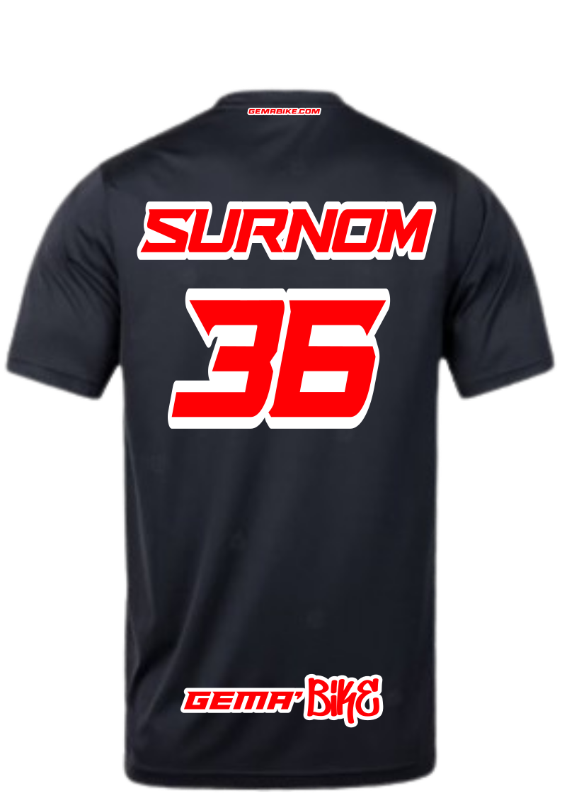 T-shirt Rouge + Contour personnalisé