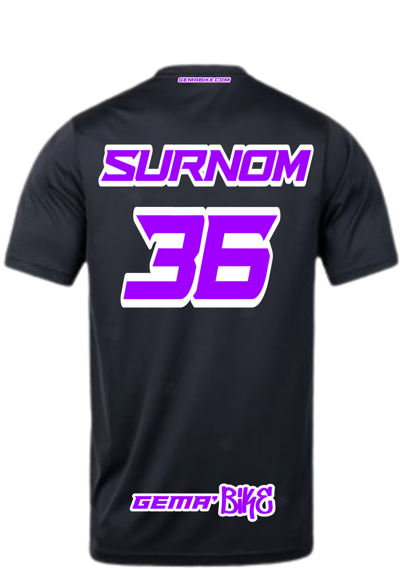 T-shirt Violet + Contour personnalisé