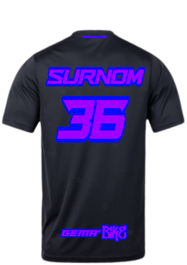 T-shirt Violet + Contour personnalisé
