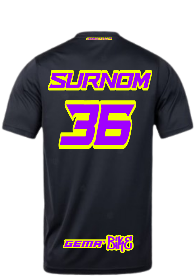 T-shirt Violet + Contour personnalisé