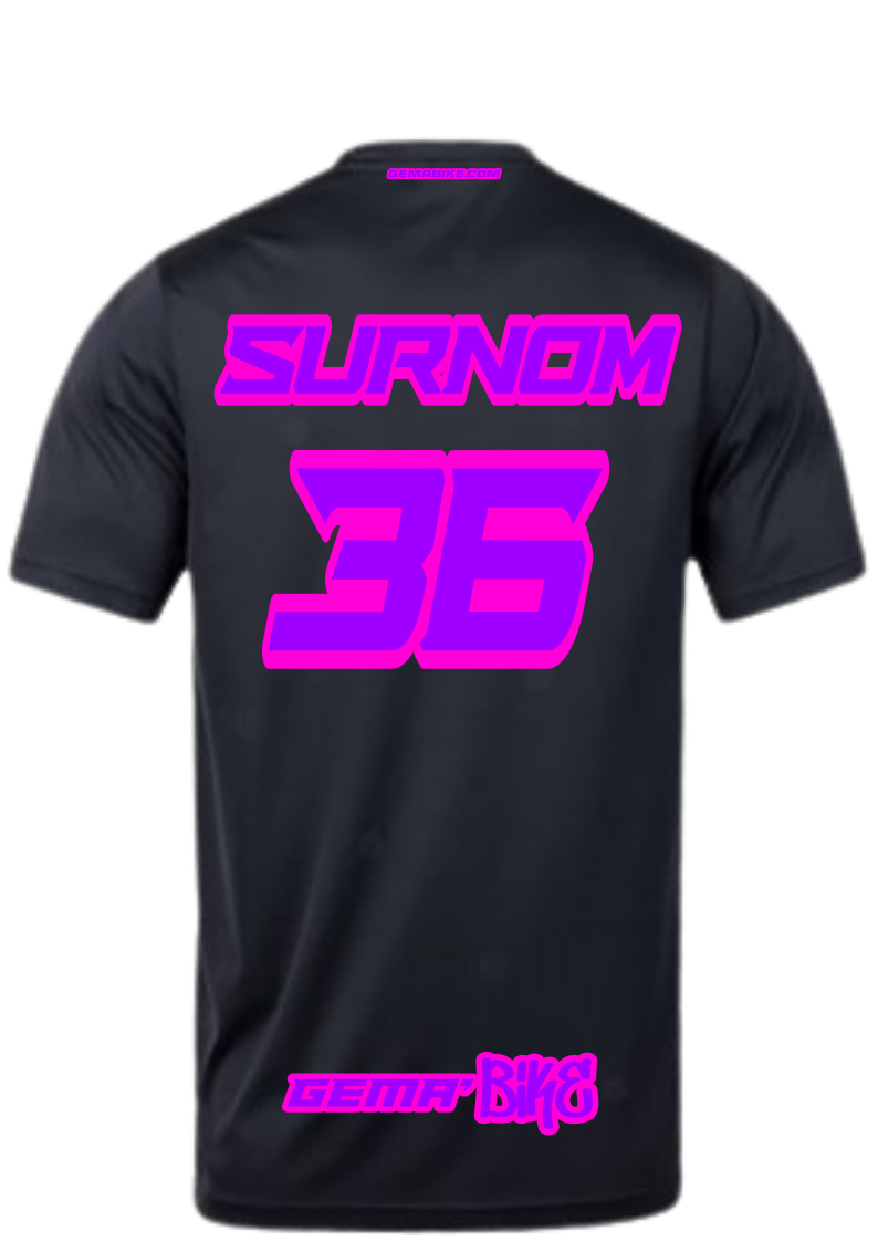 T-shirt Violet + Contour personnalisé