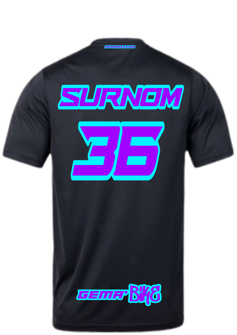 T-shirt Violet + Contour personnalisé