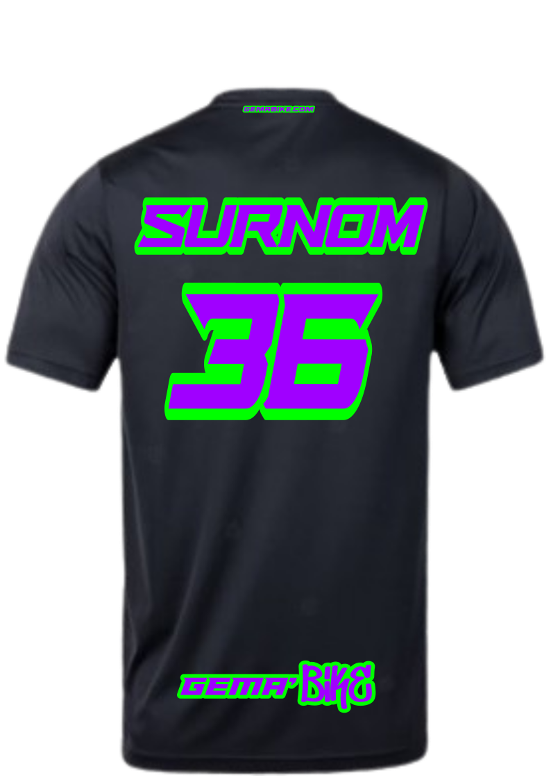 T-shirt Violet + Contour personnalisé