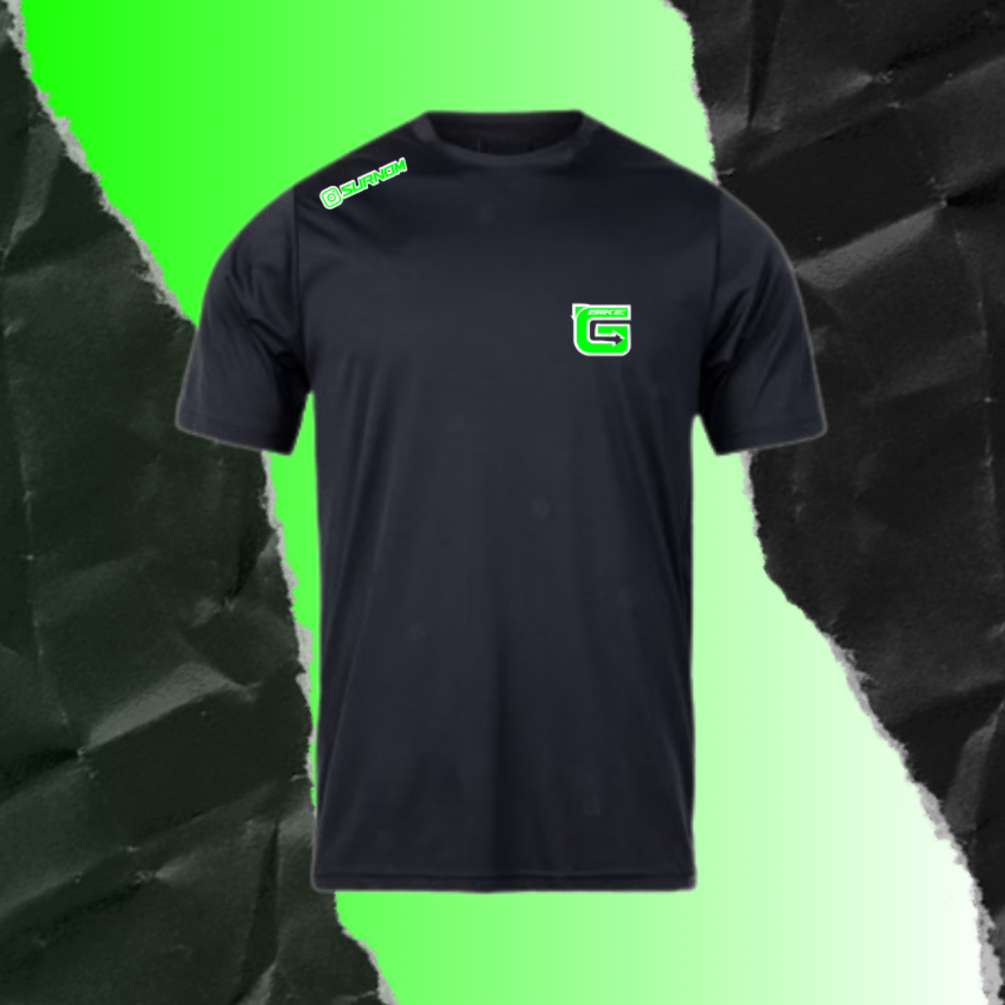 T-shirt Vert Fluo + Contour personnalisé