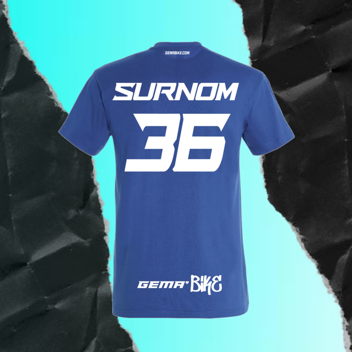 T-shirt Full Color Bleu et Blanc