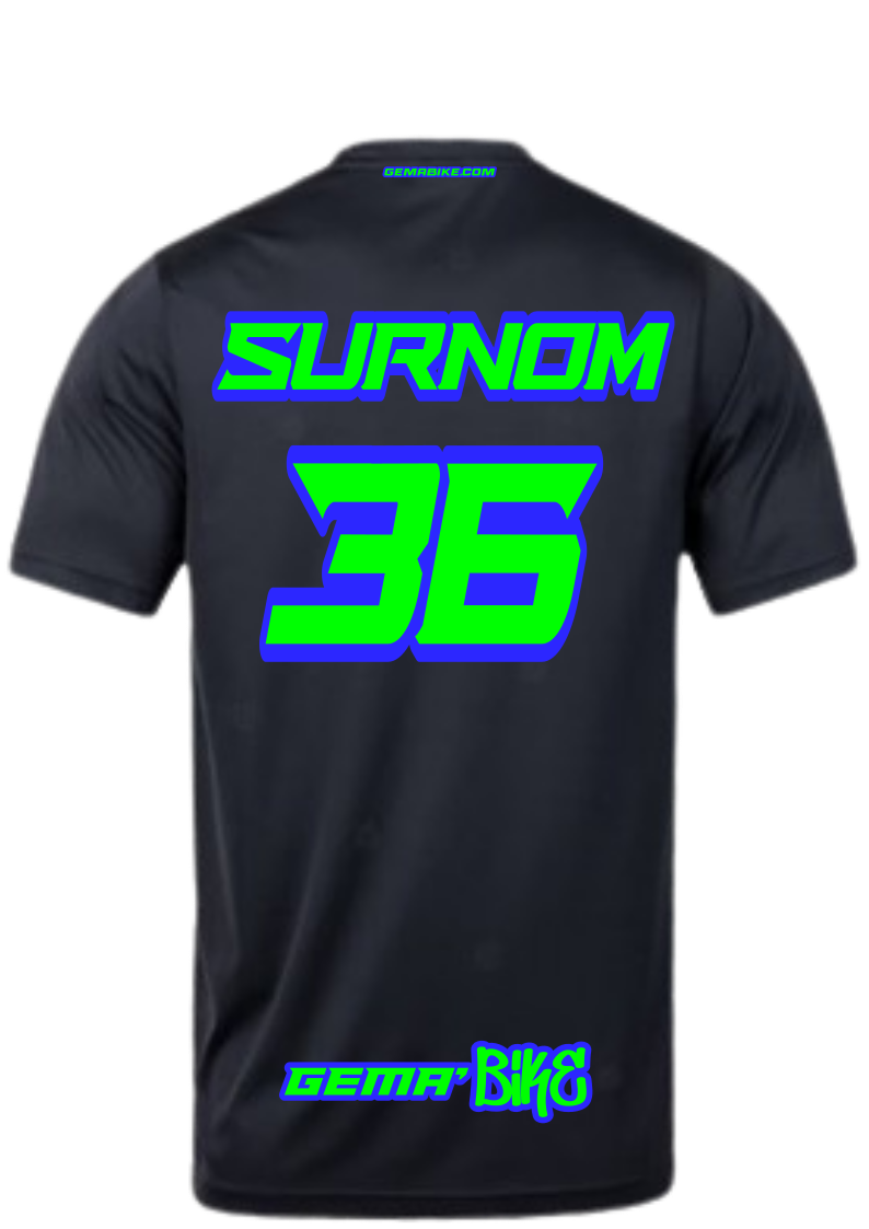 T-shirt Vert Fluo + Contour personnalisé