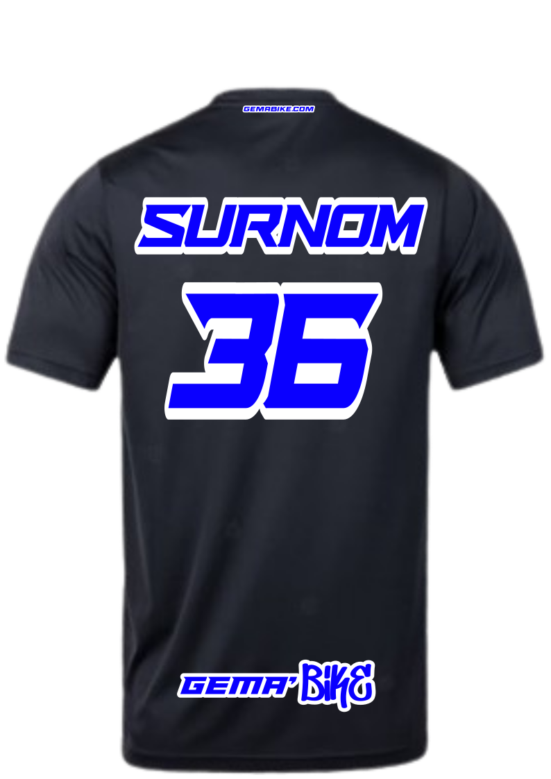 T-shirt Bleu + Contour personnalisé