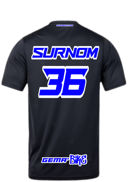 T-shirt Bleu + Contour personnalisé