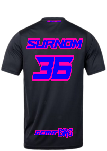 T-shirt Bleu + Contour personnalisé