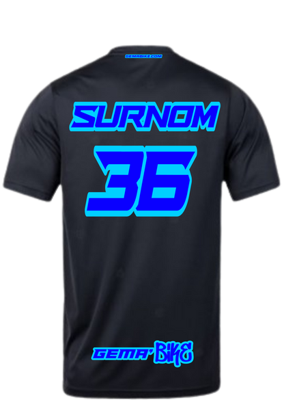 T-shirt Bleu + Contour personnalisé
