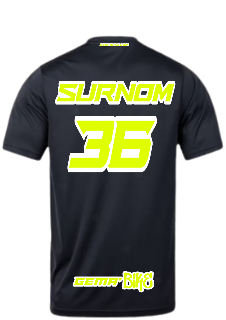 T-shirt jaune + Contour personnalisé