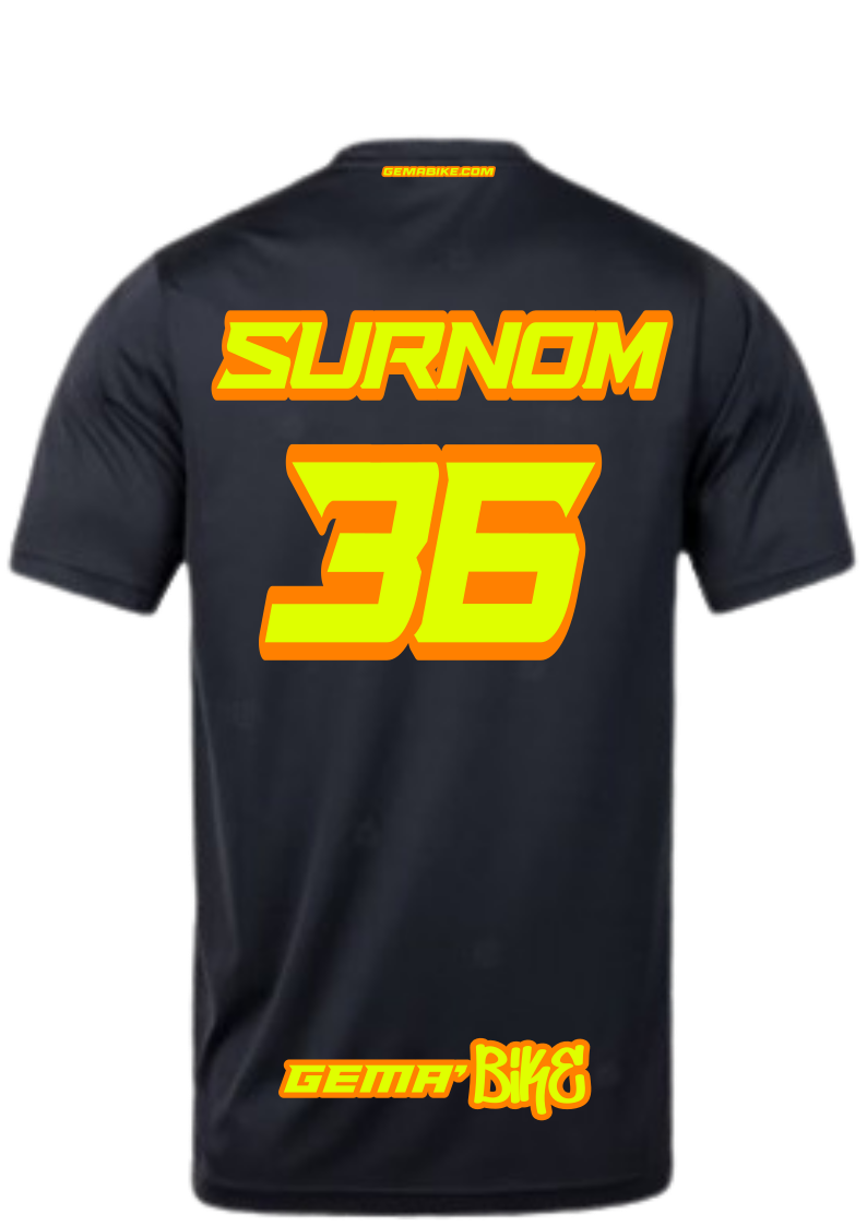 T-shirt jaune + Contour personnalisé
