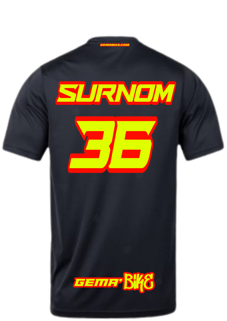 T-shirt jaune + Contour personnalisé