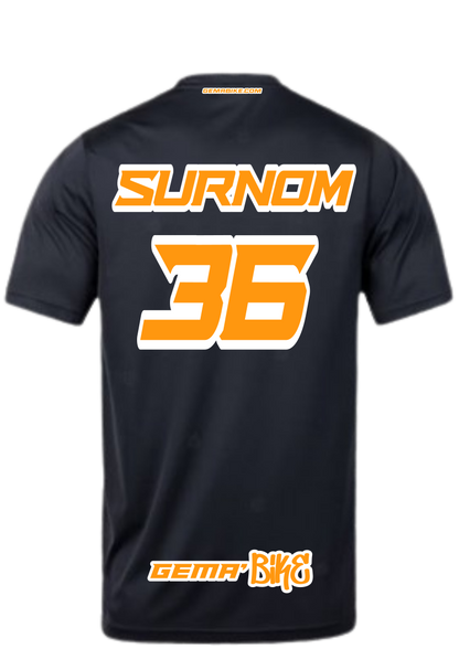 T-shirt Orange Fluo + Contour personnalisé