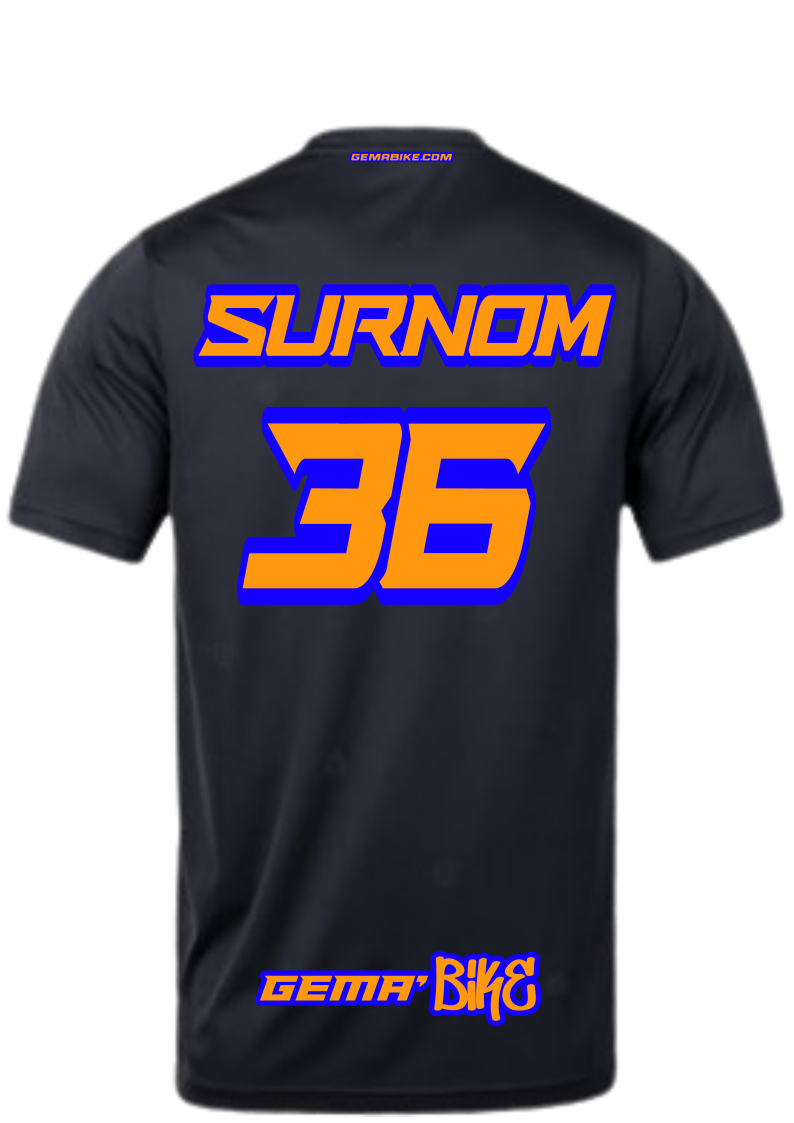 T-shirt Orange Fluo + Contour personnalisé