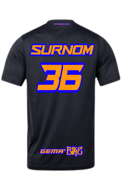 T-shirt Orange Fluo + Contour personnalisé