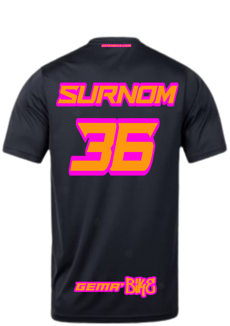 T-shirt Orange Fluo + Contour personnalisé