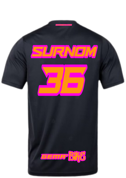T-shirt Orange Fluo + Contour personnalisé