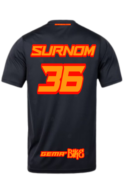 T-shirt Orange Fluo + Contour personnalisé