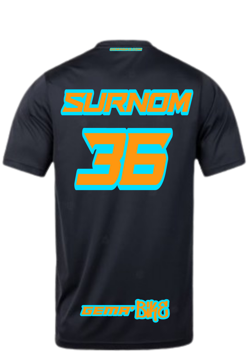 T-shirt Orange Fluo + Contour personnalisé