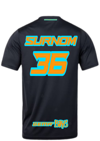 T-shirt Orange Fluo + Contour personnalisé