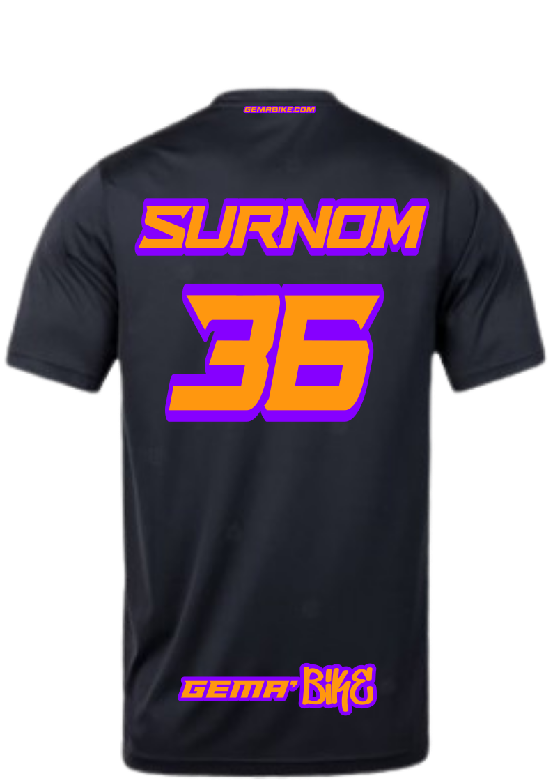 T-shirt Orange Fluo + Contour personnalisé