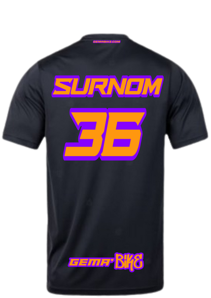 T-shirt Orange Fluo + Contour personnalisé