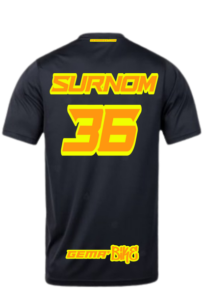 T-shirt Orange Fluo + Contour personnalisé