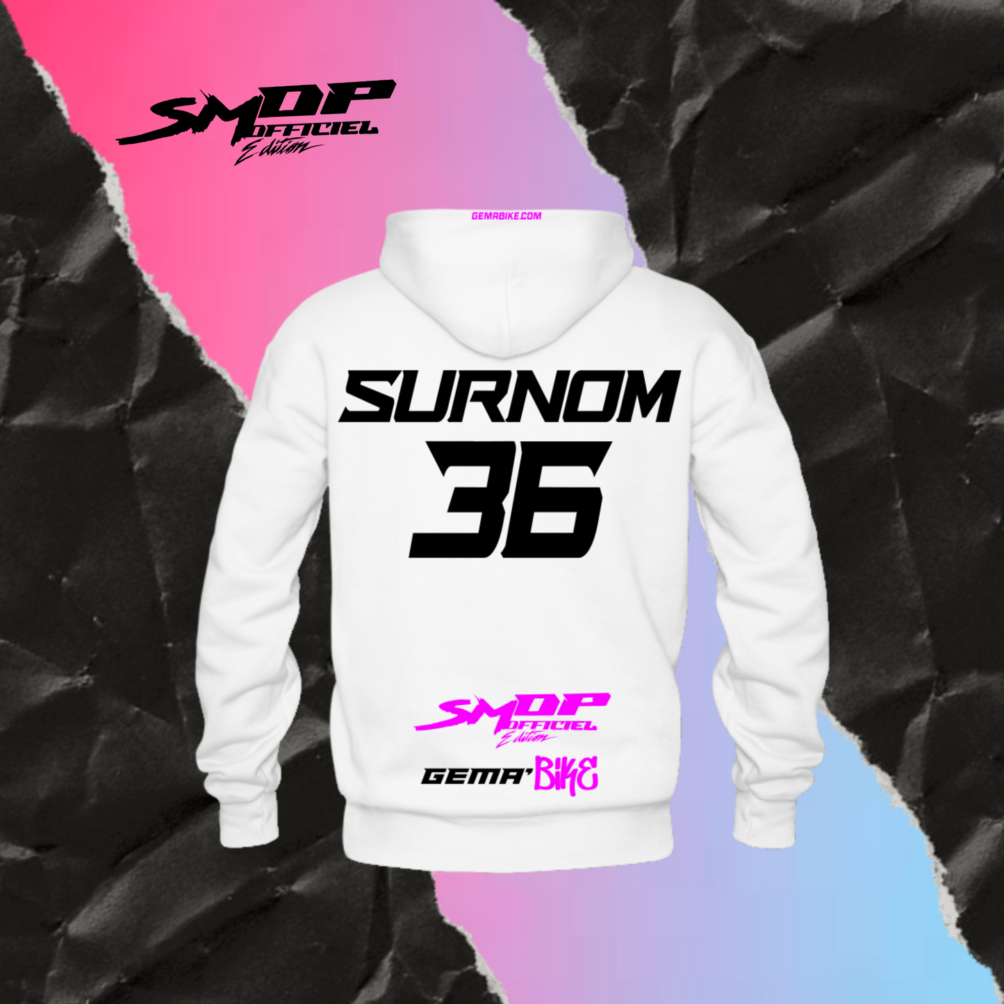 Sweat Bi-Couleur (Blanc+ Au choix) "Edition SMDP"