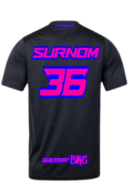 T-shirt Rose Fluo + Contour personnalisé