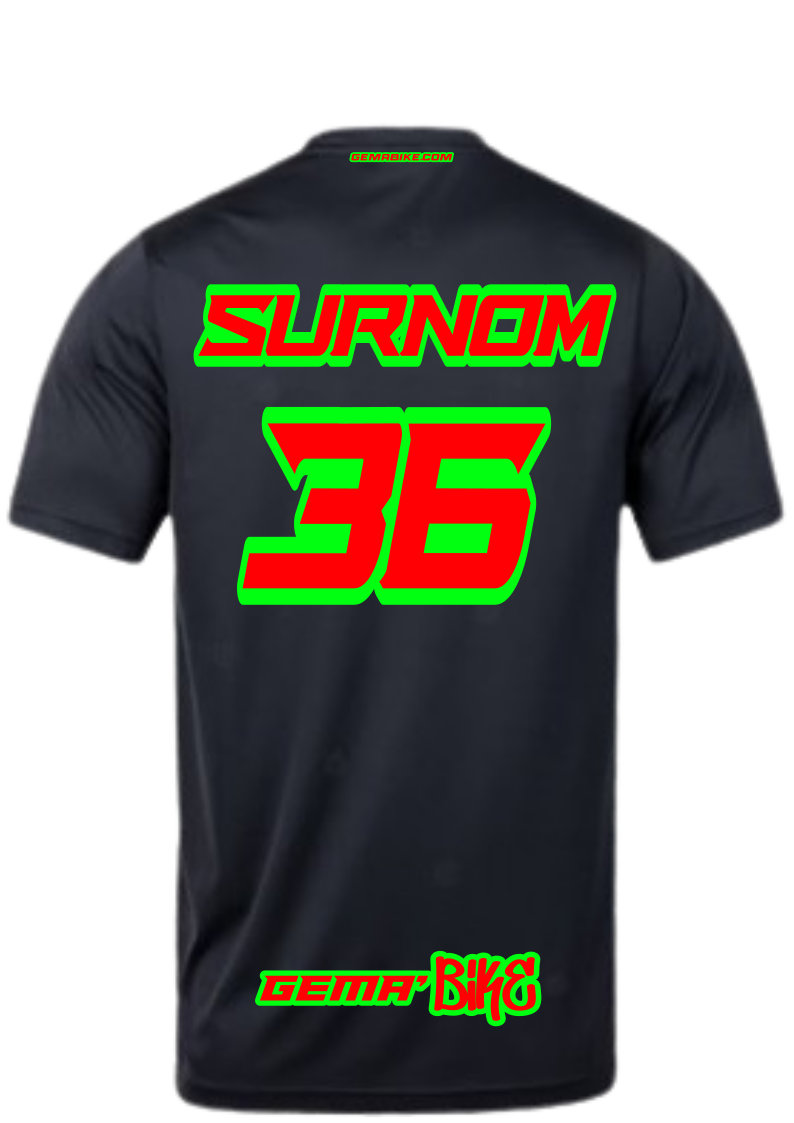 T-shirt Rouge + Contour personnalisé