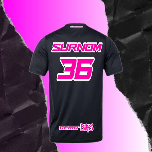 T-shirt Rose Fluo + Contour personnalisé