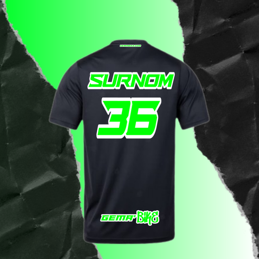 T-shirt Vert Fluo + Contour personnalisé