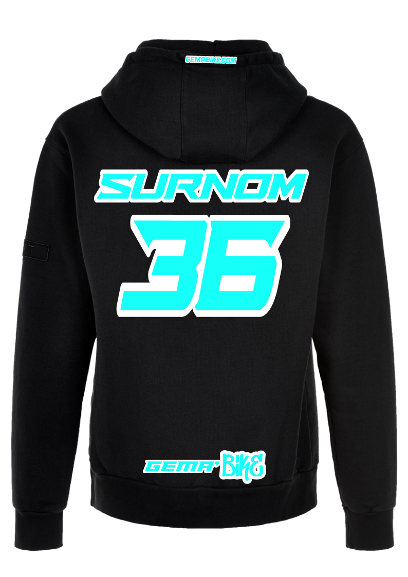 Sweat Turquoise + Contour personnalisé