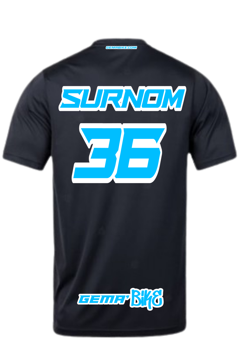 T-shirt Turquoise + Contour personnalisé