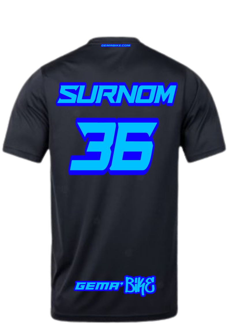 T-shirt Turquoise + Contour personnalisé