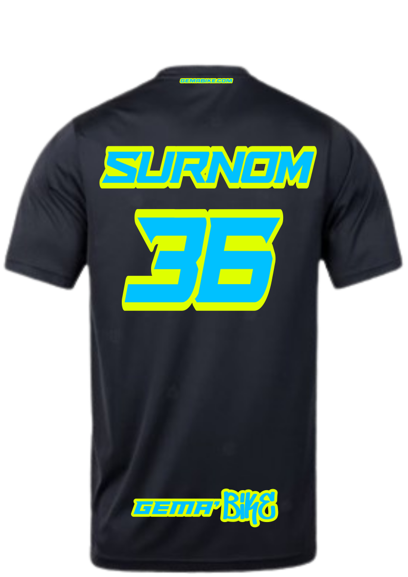 T-shirt Turquoise + Contour personnalisé