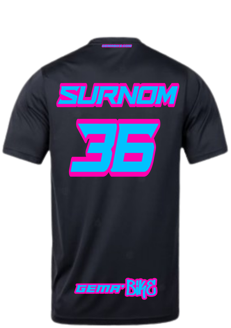 T-shirt Turquoise + Contour personnalisé