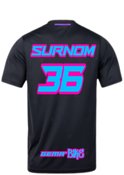 T-shirt Turquoise + Contour personnalisé