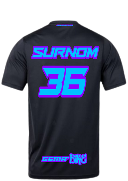 T-shirt Turquoise + Contour personnalisé
