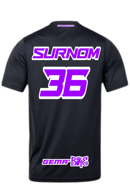 T-shirt Violet + Contour personnalisé