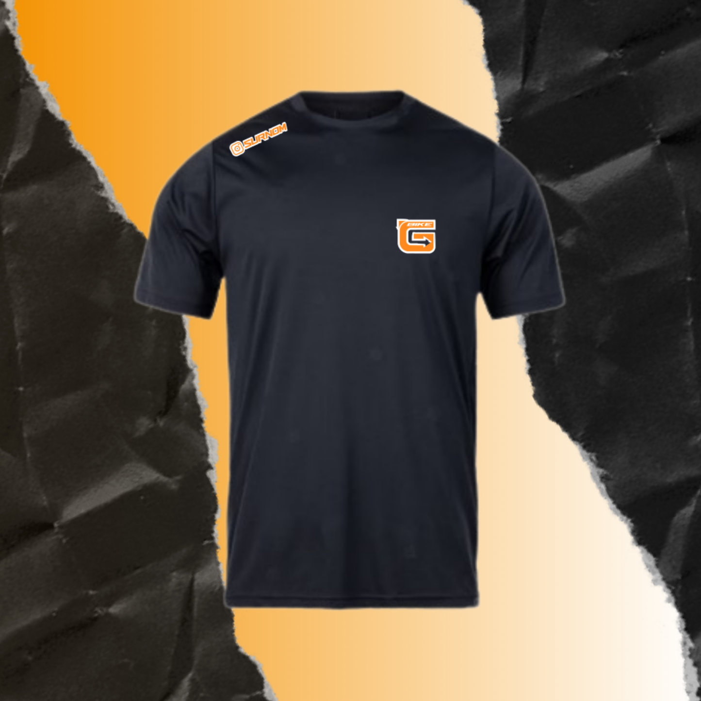 T-shirt Orange Fluo + Contour personnalisé