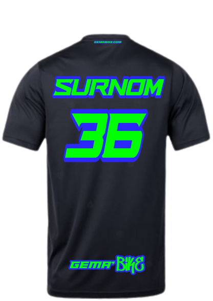 T-shirt Vert Fluo + Contour personnalisé