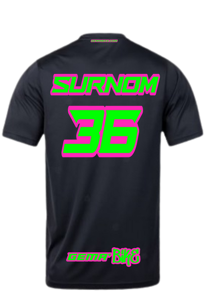 T-shirt Vert Fluo + Contour personnalisé