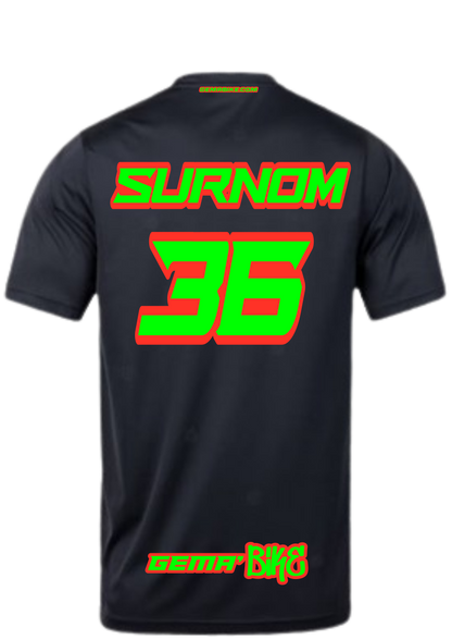 T-shirt Vert Fluo + Contour personnalisé