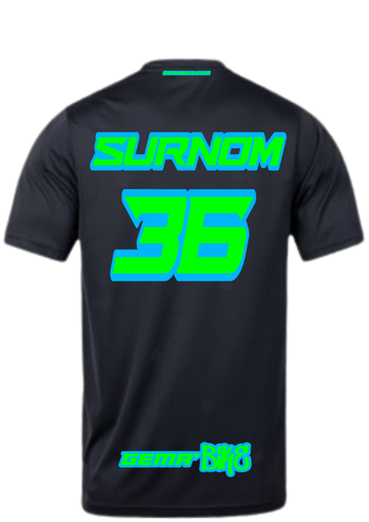 T-shirt Vert Fluo + Contour personnalisé