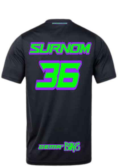 T-shirt Vert Fluo + Contour personnalisé